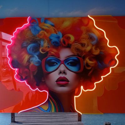 Neon-Enhanced Digital Art Frames